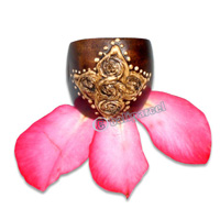 Wooden Ring, Handmade From Sono Wood With Handpainted.