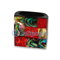 Ring, Handmade From Resin Inlaid With Sea Shell.