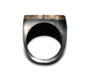 Ring, Handmade From Resin Inlaid With Sea Shell.