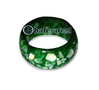 Ring, Handmade From Resin Inlaid With Mosaic.