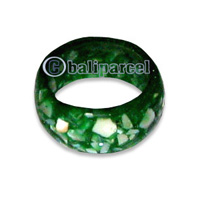 Ring, Handmade From Resin Inlaid With Mosaic.