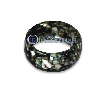 Ring, Handmade From Resin Inlaid With Mosaic.