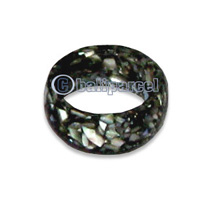 Ring, Handmade From Resin Inlaid With Mosaic.