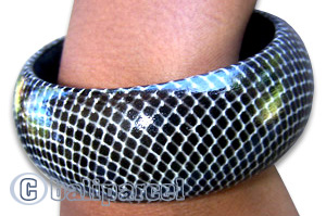 Wooden Bracelet With Hand Painted.
