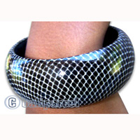 Wooden Bracelet With Hand Painted.