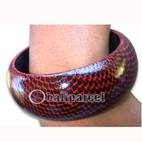 Wooden Bracelet With Hand Painted.