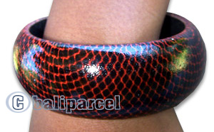 Wooden Bracelet With Hand Painted.