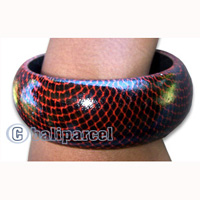 Wooden Bracelet With Hand Painted.