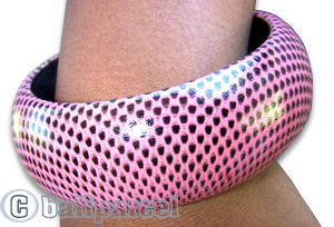 Wooden Bracelet With Hand Painted.