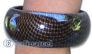 Wooden Bracelet With Hand Painted.