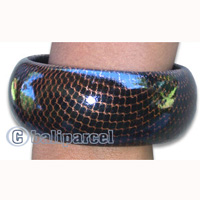 Wooden Bracelet With Hand Painted.
