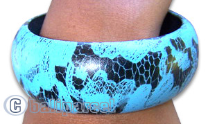 Wooden Bracelet With Hand Painted.