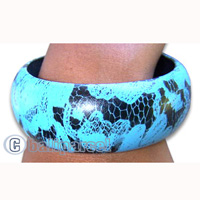 Wooden Bracelet With Hand Painted.