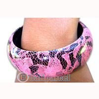 Wooden Bracelet With Hand Painted.