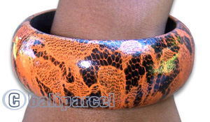 Wooden Bracelet With Hand Painted.