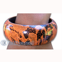 Wooden Bracelet With Hand Painted.