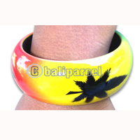 Wooden Bracelet With Hand Painted.