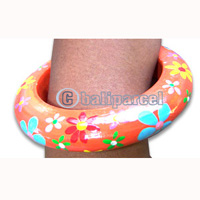 Wooden Bracelet With Hand Painted.