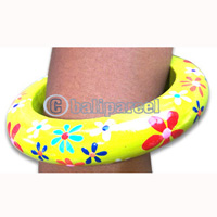 Wooden Bracelet With Hand Painted.