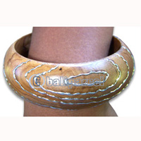 Wooden Bracelet From Sono Wood With Hand Painted.