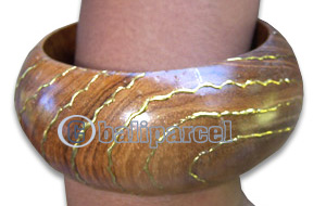 Wooden Bracelet From Sono Wood With Hand Painted.