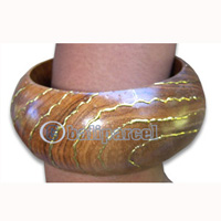 Wooden Bracelet From Sono Wood With Hand Painted.
