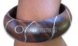 Wooden Bracelet From Sono Wood With Hand Painted.