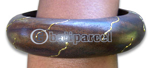 Wooden Bracelet From Sono Wood With Hand Painted.