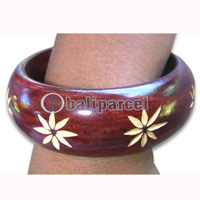 Wooden Bracelet With Handcarved.