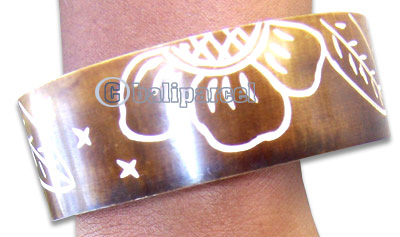 Wooden Bracelet With Handcarved.
