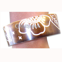 Wooden Bracelet With Handcarved.
