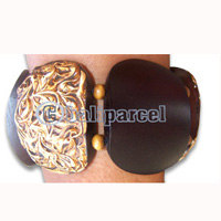 Wooden Bracelet From Sono Wood With Hand Painted.