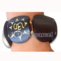 Wooden Bracelet From Sono Wood With Hand Painted.