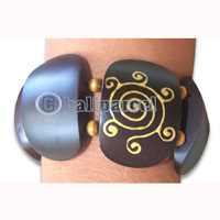 Wooden Bracelet From Sono Wood With Hand Painted.