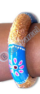 Wooden Bracelet With Hand Painted.