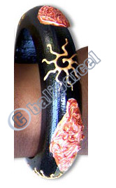 Wooden Bracelet With Hand Painted.