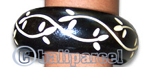 Wooden Bracelet With Handcarved.