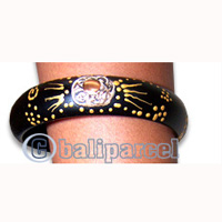 Wooden Bracelet With Hand Painted.