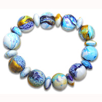 Bracelet, Handpainted With Crazy Color 