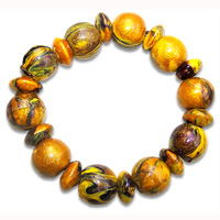 Bracelet, Handpainted With Crazy Color 