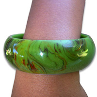 Bracelet, Handmade From Resin With Airbrushed.