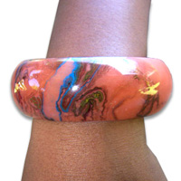 Bracelet, Handmade From Resin With Airbrushed Painted.