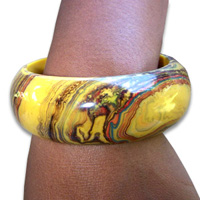 Bracelet, Handmade From Resin With Airbrushed.