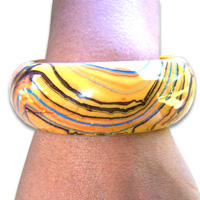Bracelet, Handmade From Resin With Airbrushed.