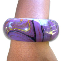 Bracelet, Handmade From Resin With Airbrushed.