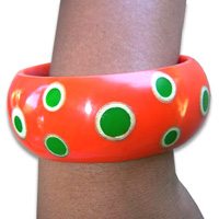 Bracelet, Handmade From Resin With Handpainted.