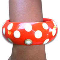 Bracelet, Handmade From Resin With Handpainted.