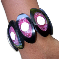 Bracelet, Handmade From Resin Inlaid With Shiva Eye.
