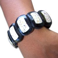 Bracelet, Handmade From Resin And Stone.