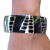 Bracelet, Handmade From Resin Inlaid With Shell.
